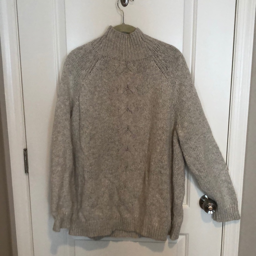 Gray L.A. Hearts Sweater with Mock Neck